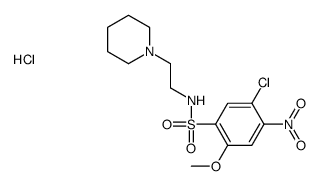 5-chloro-2-methoxy-4-nitro-N-(2-piperidin-1-ylethyl)benzenesulfonamide,hydrochloride结构式