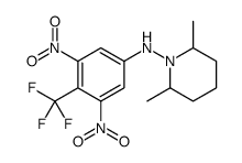 N-[3,5-dinitro-4-(trifluoromethyl)phenyl]-2,6-dimethylpiperidin-1-amine结构式