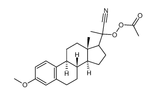 Peracetic acid 20-cyano-3-methoxy-19-norpregna-1,3,5(10)-trien-20-yl ester结构式