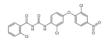 2,3'-Dichlor-4-nitro-4'-(N-(N'-(o-chlorbenzoyl))-ureido)-diphenylether Structure