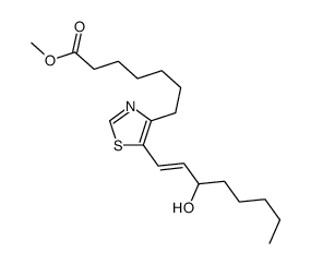methyl 7-[5-(3-hydroxyoct-1-enyl)-1,3-thiazol-4-yl]heptanoate结构式