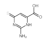 4-Pyrimidinecarboxylicacid, 2-amino-1,6-dihydro-6-thioxo-结构式