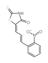 4-Thiazolidinone,5-[3-(2-nitrophenyl)-2-propen-1-ylidene]-2-thioxo- Structure