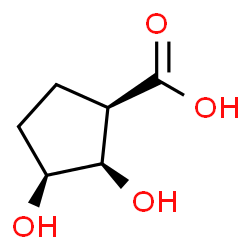 Cyclopentanecarboxylic acid, 2,3-dihydroxy-, (1alpha,2alpha,3alpha)- (9CI) structure