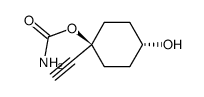 1,4-Cyclohexanediol,1-ethynyl-,1-carbamate,trans-(9CI) structure