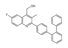 6-fluoro-4-hydroxymethyl-3-methyl-2-([1,1':2',1''-terphenyl]-4-yl)quinoline Structure