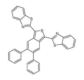 2-[3-(1,3-benzothiazol-2-yl)-5,6-diphenyl-2-benzothiophen-1-yl]-1,3-benzothiazole Structure