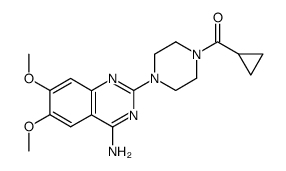 (4-(4-amino-6,7-dimethoxyquinazolin-2-yl)piperazin-1-yl)(cyclopropyl)methanone Structure