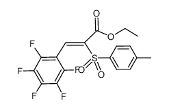 ethyl (Z)-3-pentafluorophenyl-2-tosyl-2-propenoate Structure