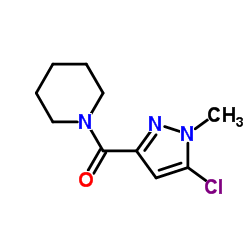 (5-CHLORO-1-METHYL-1H-PYRAZOL-3-YL)(PIPERIDINO)METHANONE结构式
