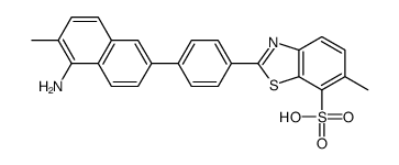 2-[4-(5-amino-6-methyl-2-naphthyl)phenyl]-6-methylbenzothiazole-7-sulphonic acid Structure
