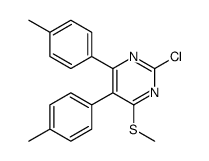 2-chloro-4,5-bis(4-methylphenyl)-6-methylsulfanylpyrimidine结构式