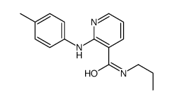 3-Pyridinecarboxamide, 2-((4-methylphenyl)amino)-N-propyl- Structure