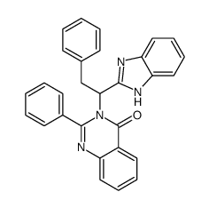 3-[1-(1H-benzimidazol-2-yl)-2-phenylethyl]-2-phenylquinazolin-4-one结构式