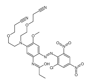 N-[5-[bis[2-(2-cyanoethoxy)ethyl]amino]-2-[(2-chloro-4,6-dinitrophenyl)azo]-4-methoxyphenyl]propionamide picture