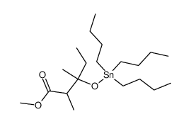 methyl 2,3-dimethyl-3-((tributylstannyl)oxy)pentanoate Structure
