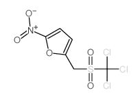 2-nitro-5-(trichloromethylsulfonylmethyl)furan结构式
