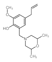 2-[(2,6-dimethylmorpholin-4-yl)methyl]-6-methoxy-4-prop-2-enyl-phenol结构式