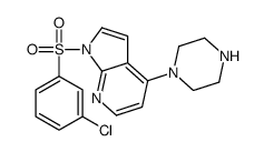 1-[(3-Chlorophenyl)sulfonyl]-4-(1-piperazinyl)-1H-pyrrolo[2,3-b]p yridine Structure