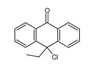 10-ethyl-10-chloro-anthrone Structure