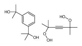 2,5-dihydroperoxy-2,5-dimethylhex-3-yne,2-[3-(2-hydroxypropan-2-yl)phenyl]propan-2-ol结构式