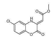 (Z)-3-methoxycarbonylmethylene-6-chloro-3,4-dihydro-2H-1,4-benzoxazin-2-one Structure