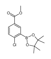 methyl 4-chloro-3-(4,4,5,5-tetramethyl-1,3,2-dioxaborolan-2-yl)benzoate Structure