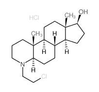 1H-Indeno[5,4-f]quinolin-7-ol,1-(2-chloroethyl)hexadecahydro-4a,6a-dimethyl-, hydrochloride,(4aR,4bS,6aS,7S,9aS,9bR,11aR)- (9CI) structure