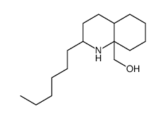 (2-hexyl-2,3,4,4a,5,6,7,8-octahydro-1H-quinolin-8a-yl)methanol结构式