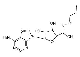 (2S,3S,4R,5R)-5-(6-aminopurin-9-yl)-3,4-dihydroxy-N-propoxyoxolane-2-carboxamide结构式