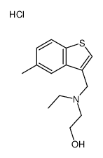 ethyl-(2-hydroxyethyl)-[(5-methyl-1-benzothiophen-3-yl)methyl]azanium,chloride Structure