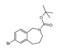 7-bromo-2,3,4,5-tetrahydro-1H-benzo[c]azepine-2-carboxylic acid tert-butyl ester结构式