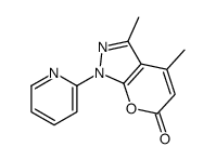 3,4-dimethyl-1-pyridin-2-ylpyrano[2,3-c]pyrazol-6-one Structure