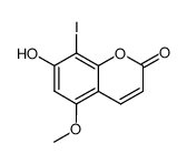 7-hydroxy-8-iodo-5-methoxychromene-2-one Structure