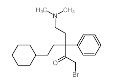2-Pentanone,1-bromo-5-cyclohexyl-3-[2-(dimethylamino)ethyl]-3-phenyl-, hydrobromide (1:1) Structure