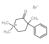 Piperidinium,1,1,4-trimethyl-3-oxo-4-phenyl-, bromide (1:1) structure