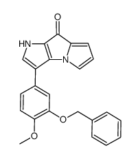 3-(3-benzyloxy-4-methoxyphenyl)pyrrolo[2,3-b]pyrrolizin-8(1H)-one结构式