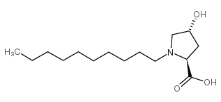 (2S,4R)-1-decyl-4-hydroxypyrrolidine-2-carboxylic acid结构式