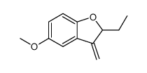 Benzofuran,2-ethyl-2,3-dihydro-5-methoxy-3-methylene-(9CI) Structure