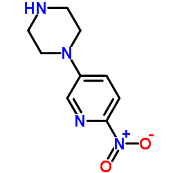 1-(6-硝基吡啶-3-基)哌嗪结构式