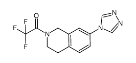 1-(7-(4H-1,2,4-triazol-4-yl)-3,4-dihydroisoquinolin-2(1H)-yl)-2,2,2-trifluoroethan-1-one结构式