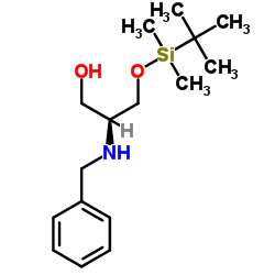 (S)-2-(benzylamino)-3-((tert-butyldimethylsilyl)oxy)propan-1-ol structure