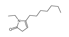1-ethyl-5-heptyl-3H-pyrrol-2-one结构式