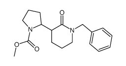 2-(1-benzyl-2-oxopiperidine-3-yl)pyrrolidin-1-carboxylic acid methyl ester Structure