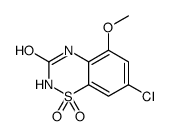 7-chloro-5-methoxy-1,1-dioxo-4H-1λ6,2,4-benzothiadiazin-3-one结构式