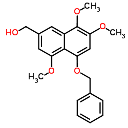 (4,7,8-trimethoxy-5-phenylmethoxynaphthalen-2-yl)methanol Structure