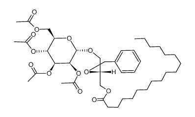 2-O-benzyl-3-O-stearoyl-1-O-(2,3,4,6-tetra-O-acetyl-α-D-mannopyranosyl)-sn-glycerol结构式