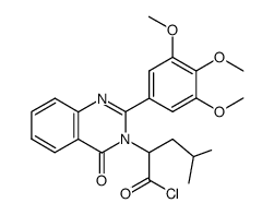 4-methyl-2-(4-oxo-2-(3,4,5-trimethoxyphenyl)quinazolin-3(4H)-yl)pentanoyl chloride结构式