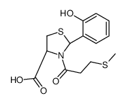 (2R,4R)-2-(2-hydroxyphenyl)-3-(3-methylsulfanylpropanoyl)-1,3-thiazolidine-4-carboxylic acid结构式