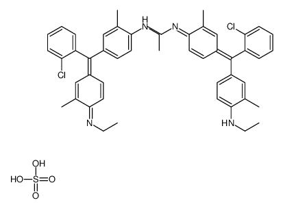 bis(4-[(2-chlorophenyl)[4-(ethylimino)-3-methyl-2,5-cyclohexadien-1-ylidene]methyl]-N-ethyl-o-toluidine) sulphate结构式